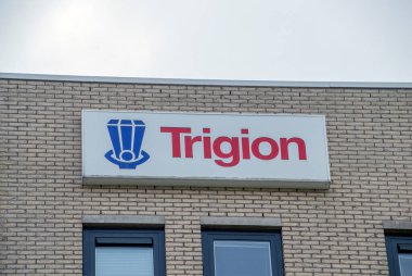 Amsterdam 'daki Trigion karargahındaki ilan tahtası Hollanda 2018