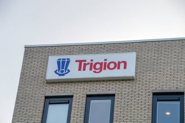 Amsterdam 'daki Trigion karargahındaki ilan tahtası Hollanda 2018