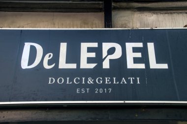Billboard Dondurma Dükkanı De Lepel Cesezurbaan Sokağı Amsterdam Hollanda 2018