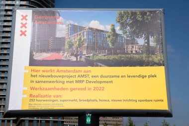 Amsterdam 'daki Yeni İlan Panosu Projesi AMST Hollanda 12-6-2020
