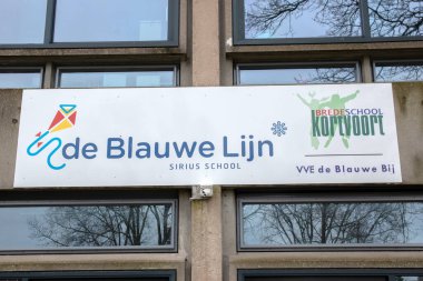 Billboard Sirius Okulu De Blauwe Lijn Amsterdam 20-3-2020 Hollanda