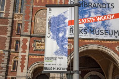Billboard Rembrandt Sergisi Rijksmuseum Amsterdam Hollanda 2019