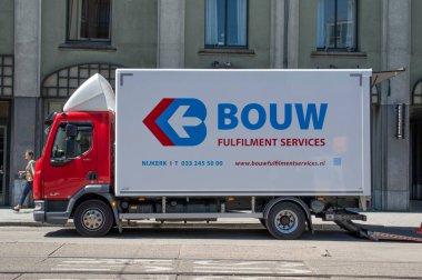 Bouw Şirketi Kamyonu Amsterdam 'da Hollanda 2019