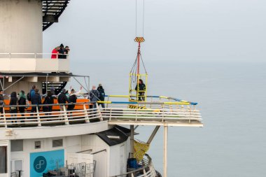 Lahey 'deki Scheveningen plajında Bungy Jumping 28-12-2019