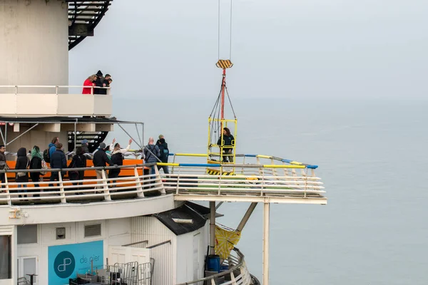 Lahey Deki Scheveningen Plajında Bungy Jumping 2019 — Stok fotoğraf