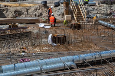 Amsterdam 'daki Leideseplein İnşaat 2019 Hollanda