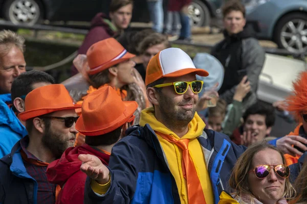 Crowd Boats Koningsdag Amsterdam Nederland 2019 — Stockfoto