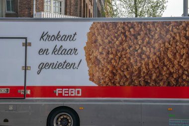 FEBO Şirketi Kamyonu Amsterdam 'da Hollanda 2019