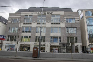 Front View Hudson Körfezi Rokin Amsterdam Hollanda 2019