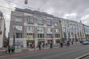 Front View Hudson Körfezi Rokin Amsterdam Hollanda 2019