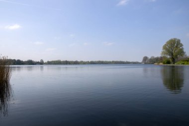 Gaasperplas Gölü Amsterdam 'da Hollanda 2019