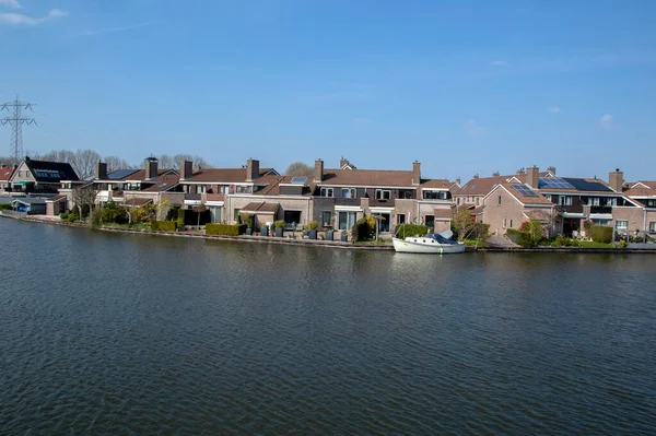 Häuser Driemond Entlang Des Flusses Gaasp Niederlande 2019 — Stockfoto