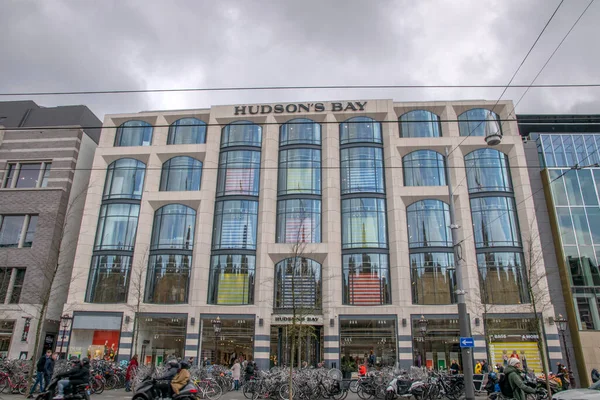 Front View Hudson Körfezi Rokin Amsterdam Hollanda 2019