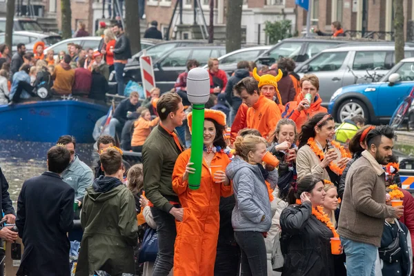 Koningen Verjaardagsfeest Amsterdam Nederland 2019 — Stockfoto