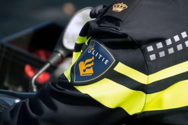 Amsterdam 'daki bir polisin logosu Hollanda 2018