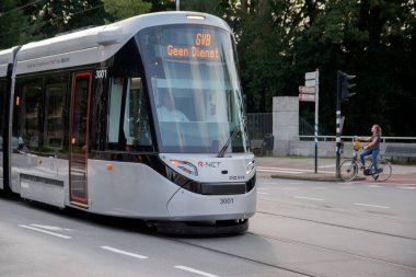 Amsterdam 'daki Yeni Tramvay Hollanda 11-9-2020