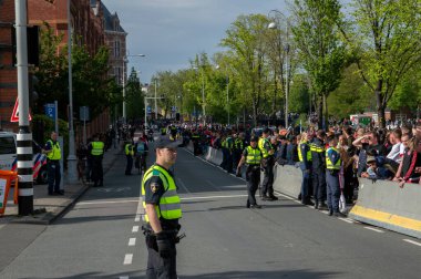 Ajax Hollanda Şampiyonlar Partisi Amsterdam Müzesi 'nde Polis Çalışıyor Hollanda 2019