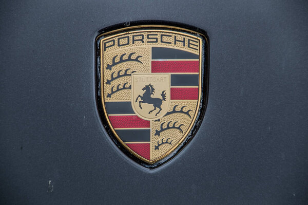 Porsche Stuttgart Emblem At Amsterdam The Netherlands 2018