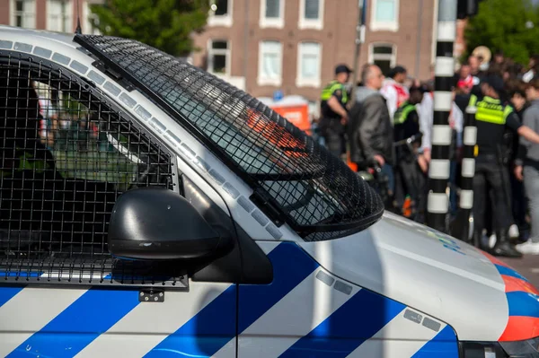 Ajax Hollanda Şampiyonlar Partisi Amsterdam Müzesi 'nde Polis Çalışıyor Hollanda 2019