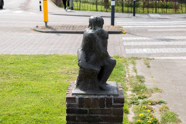Statue Moeder Kind Weesp Netherlands 2021 — Stock Photo, Image