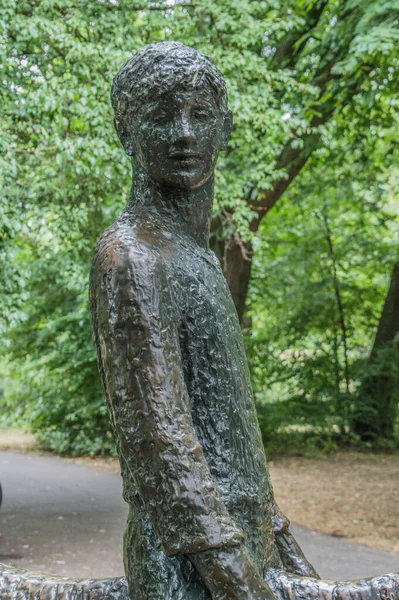 Statue Bokkenrijder Oosterpark Amsterdam East Netherlands 2018 — Stock Photo, Image