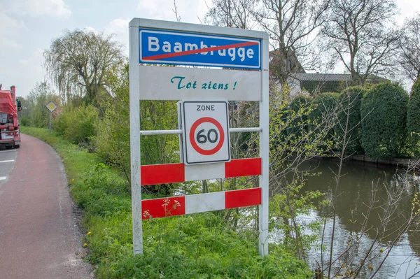 Straatnaambord Braambrugge Nederland 2019 — Stockfoto