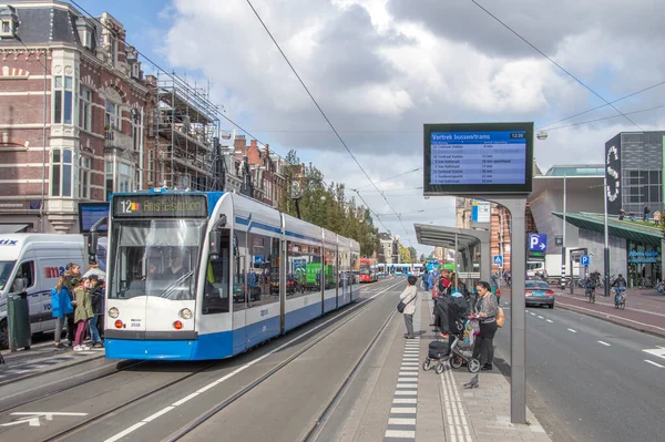 Van Baerlestraat Caddesi Amsterdam Tramvayı Hollanda 2018
