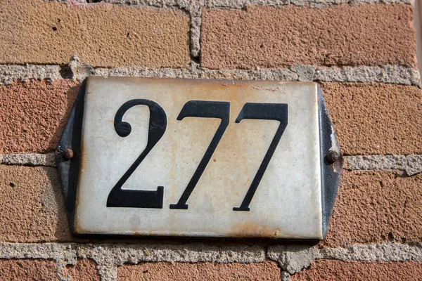 Κοντινό Πλάνο Σπίτι Αριθμός 277 — Φωτογραφία Αρχείου