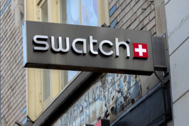 Utrecht 'teki Billboard Swatch Dükkanı Hollanda 27-12-2019