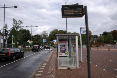 Bilthoven Tren İstasyonu Otobüs Tabelası Hollanda 7-10-2020