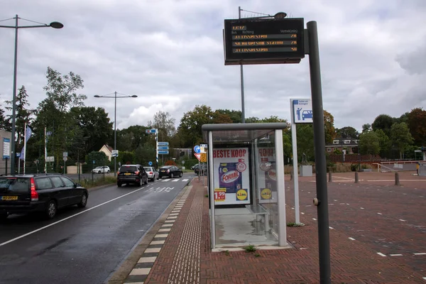 Bus Sign Train Station Bilthoven Netherlands 2020 — 스톡 사진