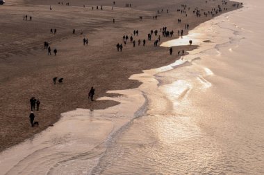 Den Haag 'da Scheveningen plajındaki kalabalık 28-12-2019