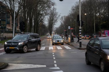 Middenweg Amsterdam 'da Erken Gece 2019 Hollanda 