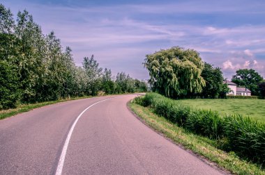 Loenersloot Çevresindeki Boş Yol Hollanda 17-6-2020