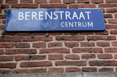 Amsterdam 'da Sokak İşareti 26-11-2020 Hollanda