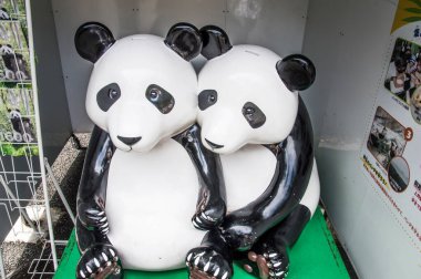 Ueno Hayvanat Bahçesi 'nde iki komik dev pandası Tokyo 2016