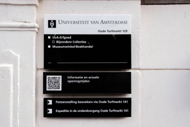 UVA işareti Oude Turfmarkt 129 Amsterdam 2020