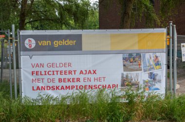 Van Gelder Şirketi, Ajax 'ın Amsterdam Şampiyonası' nı kazanmasını kutluyor. Hollanda 2019