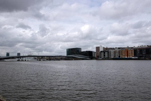 Pont Jan Schaeferbrug Amsterdam Pays Bas Avril 2020 — Photo