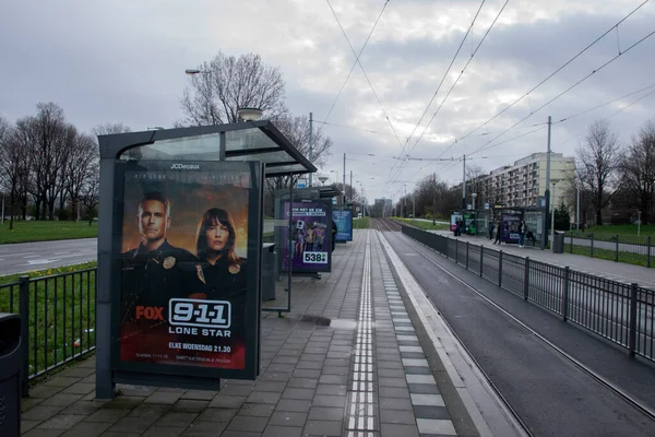 Arrêt Tramway Meer Vaart Street Amsterdam Pays Bas 2020 — Photo