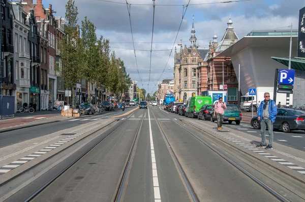 Van Baerlestraat Wokół Placu Muzealnego Amsterdamie Holandia 2018 — Zdjęcie stockowe