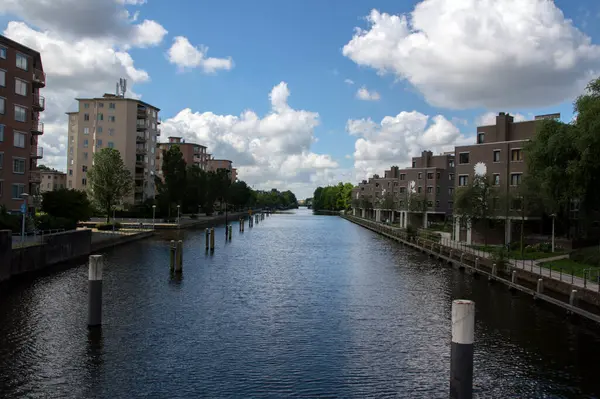 Amsterdam Beltbrug Dan Görünüm Hollanda 2020 — Stok fotoğraf