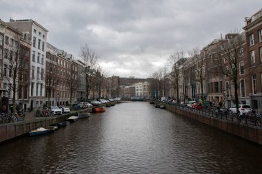 Amsterdam 'daki Herengracht' a Bakınız Hollanda 20-2-2020