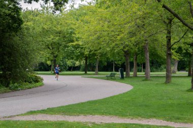 Amsterdam 'daki Flevopark' ta Yürüyüş Yolu Hollanda 18-6-2020