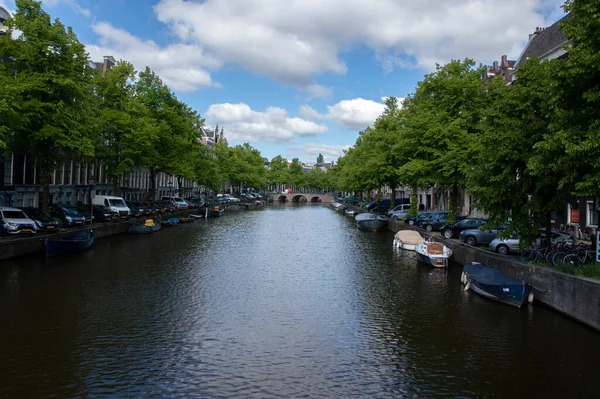 Visualizza Sul Canale Keizersgracht Amsterdam Paesi Bassi 2019 — Foto Stock