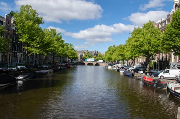 Visualizza Sul Canale Keizersgracht Amsterdam Paesi Bassi 2019 — Foto Stock