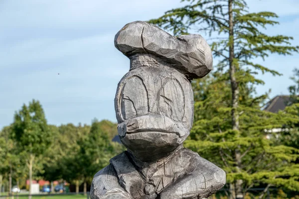 Donald Duck Statue Aus Holz Almere Niederlande 2018 — Stockfoto