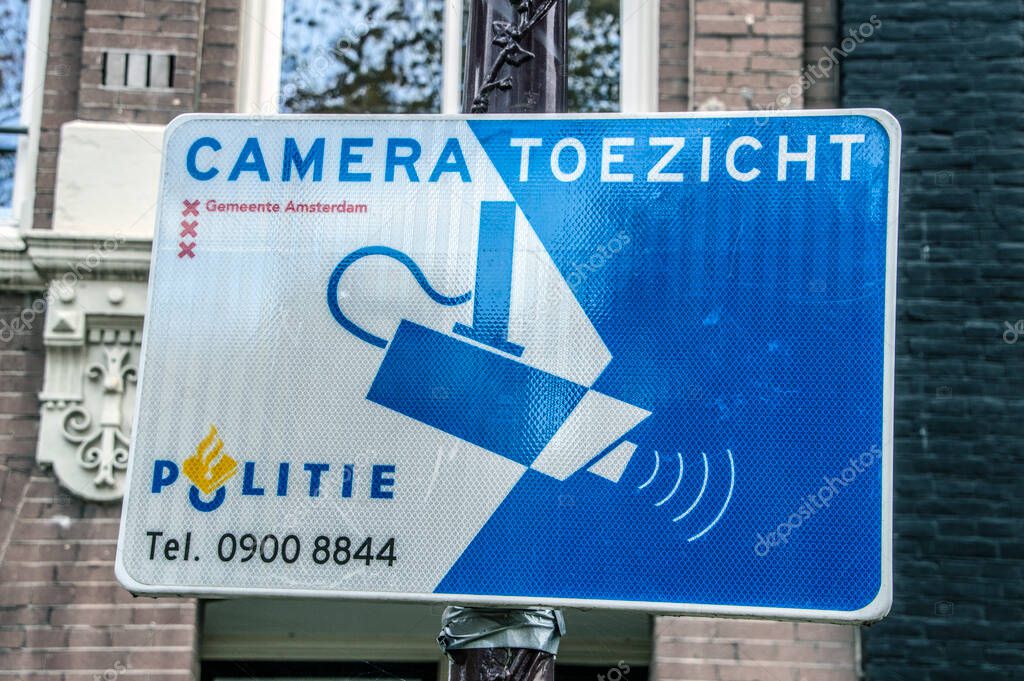 Warning Sign From The Amsterdam Police Camera Enforcement The Netherlands 2018