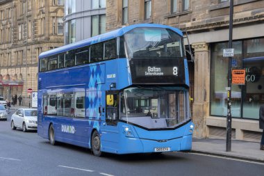 Manchester İngiltere 'deki Elmas Şirketinden Otobüs 2019