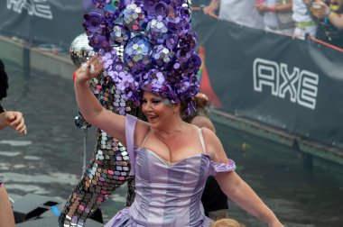 Cafe T Achterom Teknesi Eşcinsel Gururu Amsterdam 'da Hollanda 2019